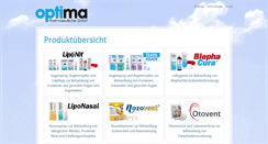 Desktop Screenshot of optimapharma.de